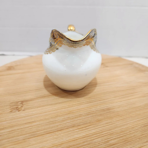 Aynsley China Creamer Fine English Bone China White Gold Handle Ornate - Picture 3 of 8